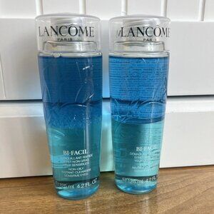 2 x 125ml Lancome Bi-Facil Non-Oily Instant Cleanser eye Makeup Remover Sealed